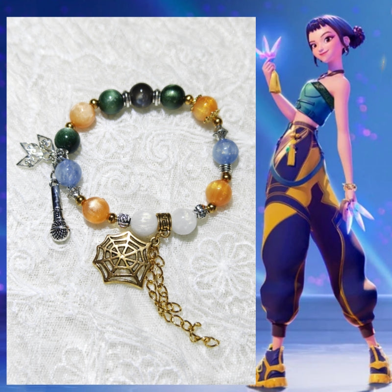 Smile House Kpop Demon Hunters Huntrix Zoey ~How It's Done~ Performance Inspired Round Beads Bracelet