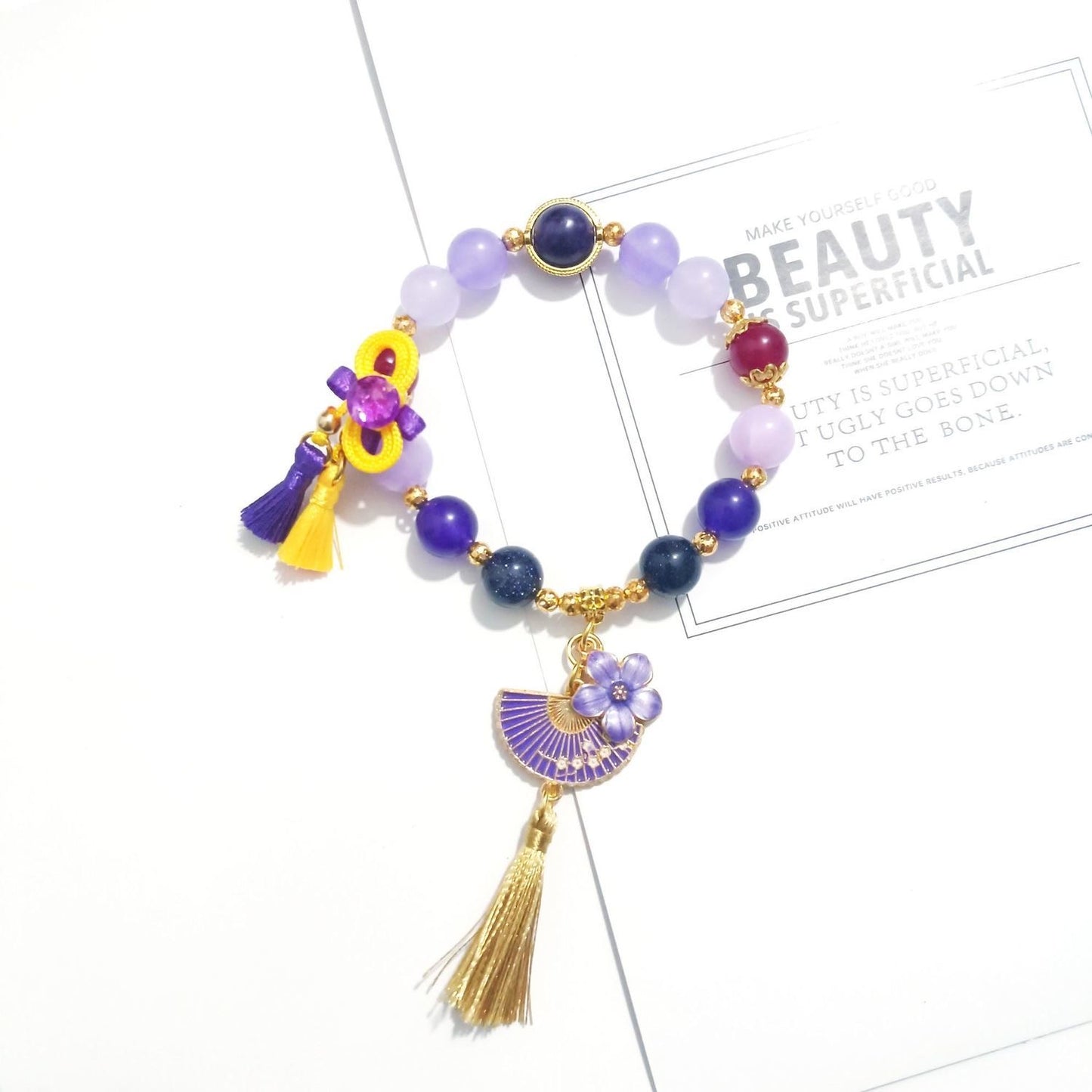 【送料無料】スマイルハウス 原神バアル雷電将軍風ブレスレット