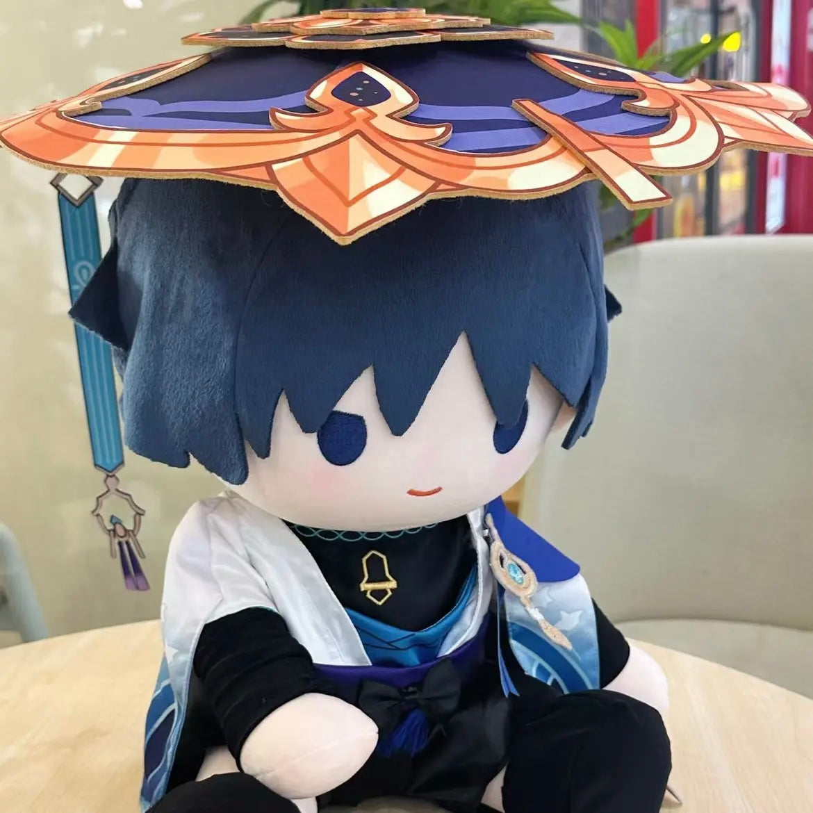 スマイルハウス 原神 ぬいぐるみ スカラムーシュ 放浪者 見つめる目 ぬいぐるみ 40CM