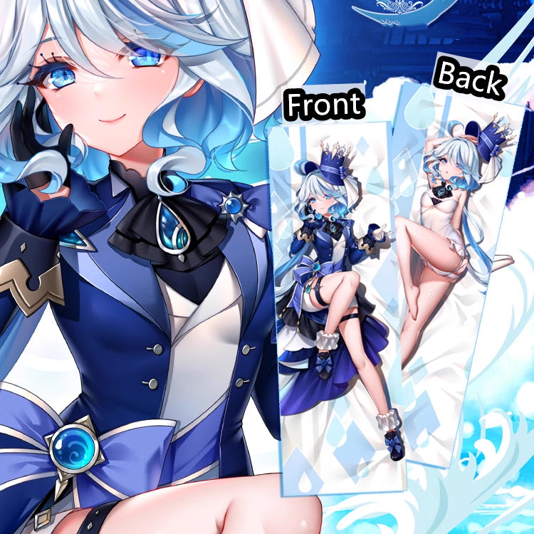 Smile House Genshin Impact Focalors Furina Pillow Cover Two Sides Image