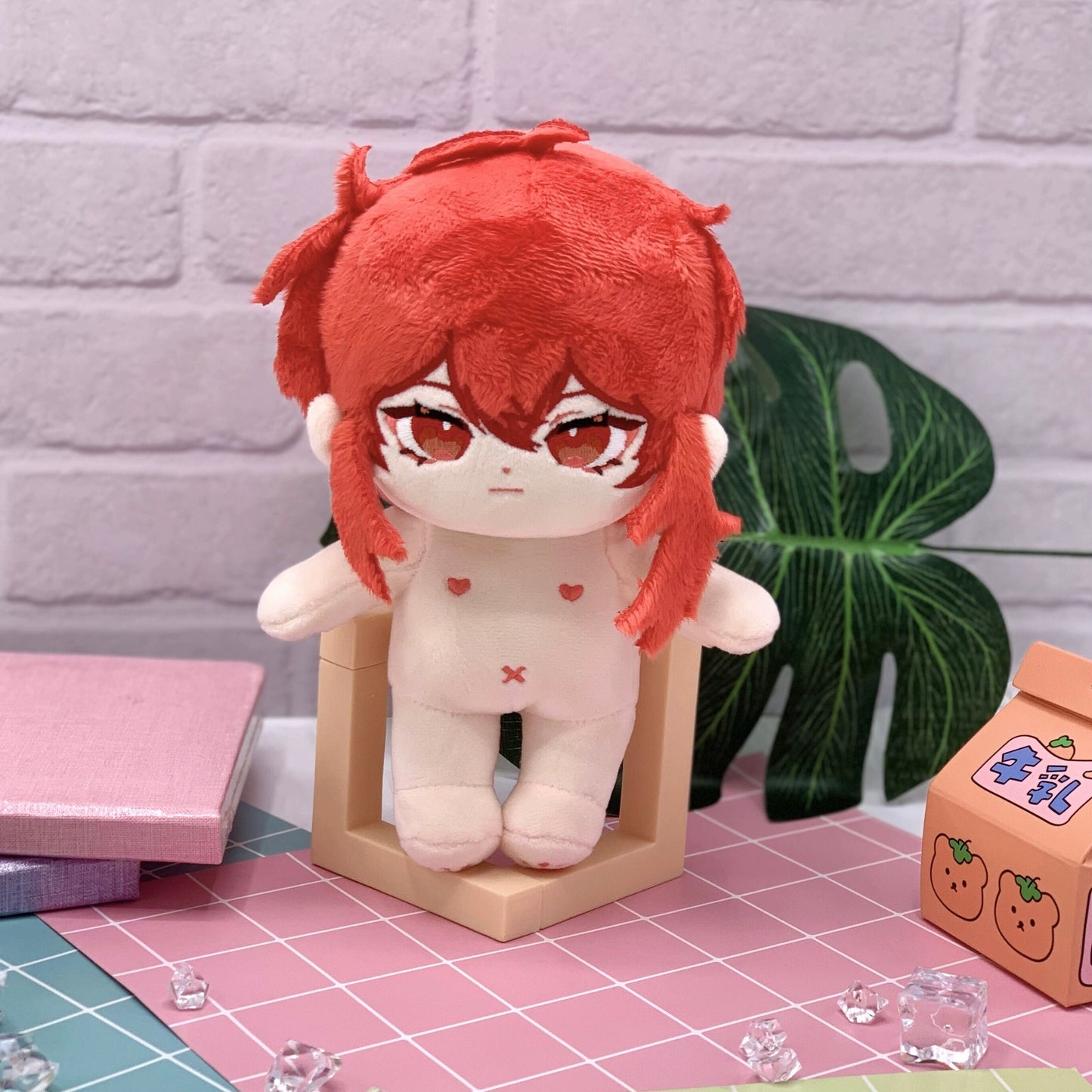 Smile House Genshin Impact plushie Diluc 20CM Plush Doll