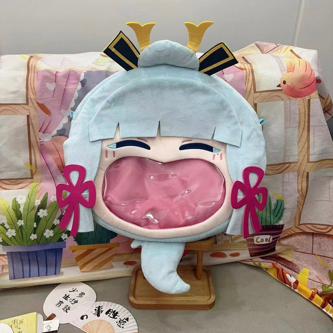Smile House Game Genshin Impact Kamisato Ayaka Backpack Crossbody Bag