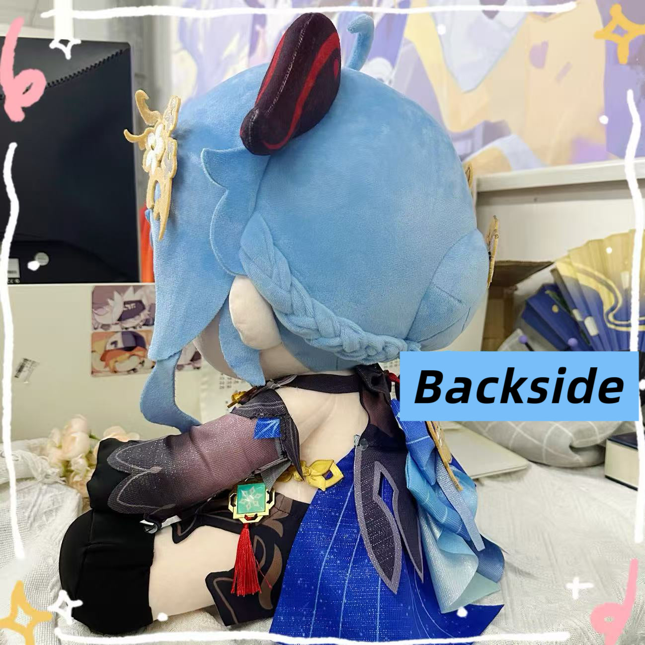 Smile House Genshin Impact Plushies Ganyu New Outfit Twilight Blossom Staring Eyes 40CM Plush Doll