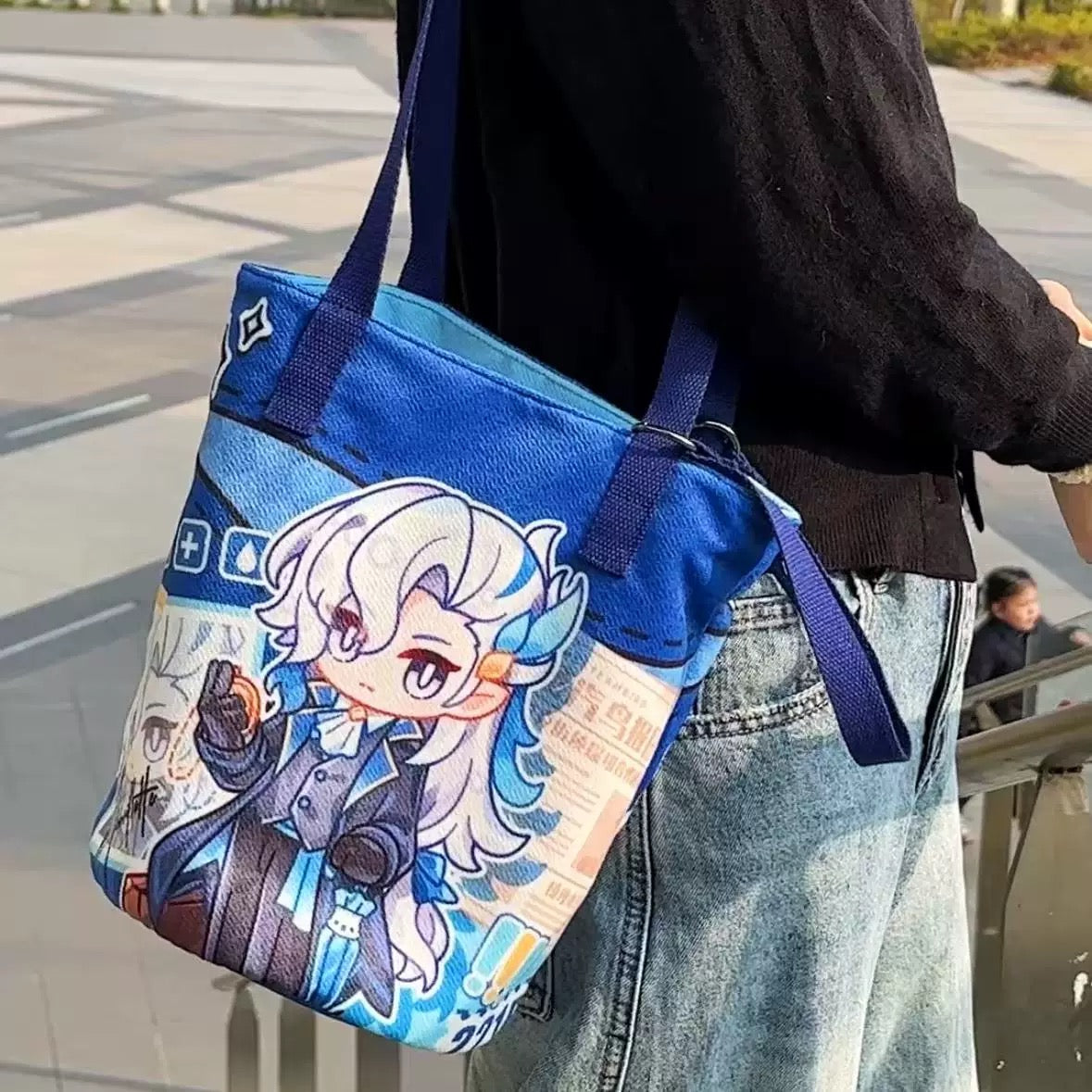 Smile House Genshin Impact Fanart Furina Neuvillette Crossbody Bag