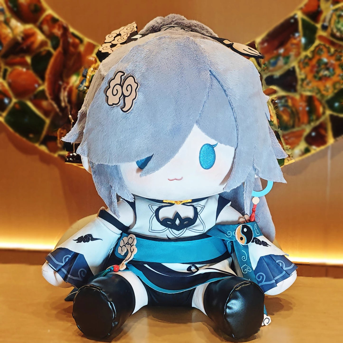 Smile House Honkai Impact 3: Fuhua Azure Empyrea battlesuit 40CM Staring Eyes Plush Doll