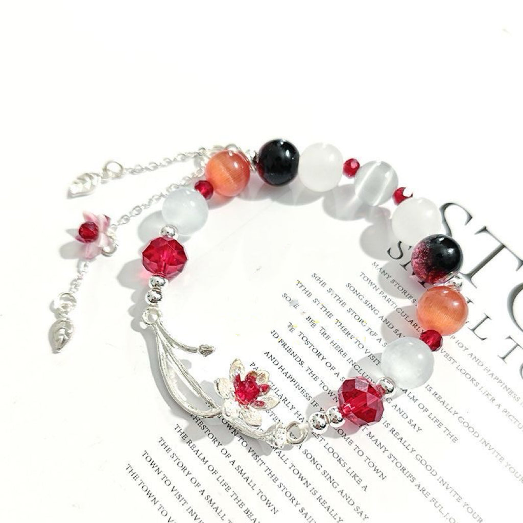 Smile House Fanmade Inspired Bracelet For Chun Black And Red Adjustable Hand Bracelet