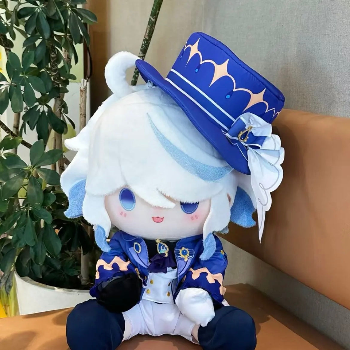 スマイルハウス 原神 ぬいぐるみ 見つめるフリナ ホワイトVer 40CM ぬいぐるみ