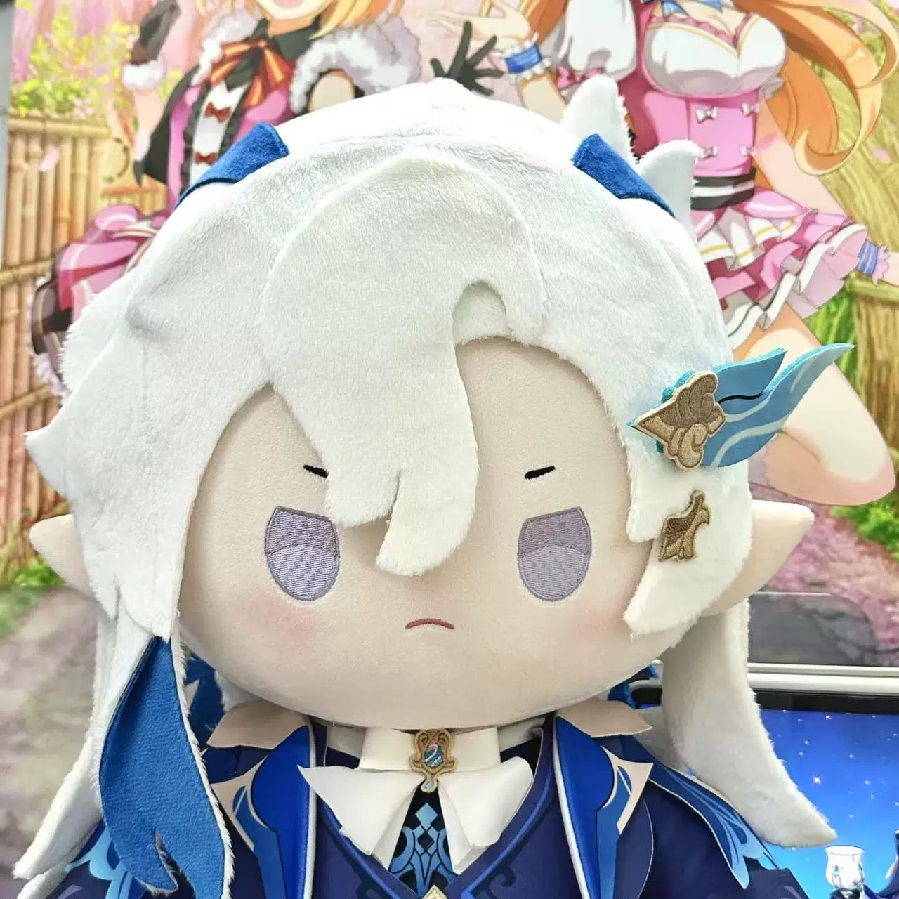 【Free Shipping】Smile House Genshin Impact Plushies Neuvillette Staring Eyes 40CM Plush Doll