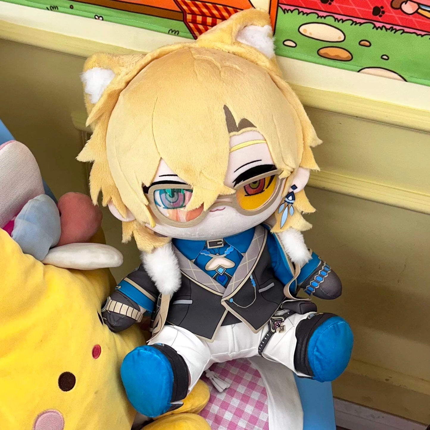 Smile House Fanart Male Plushies Cat Ears With Hat 40CM Plush Doll With Hat