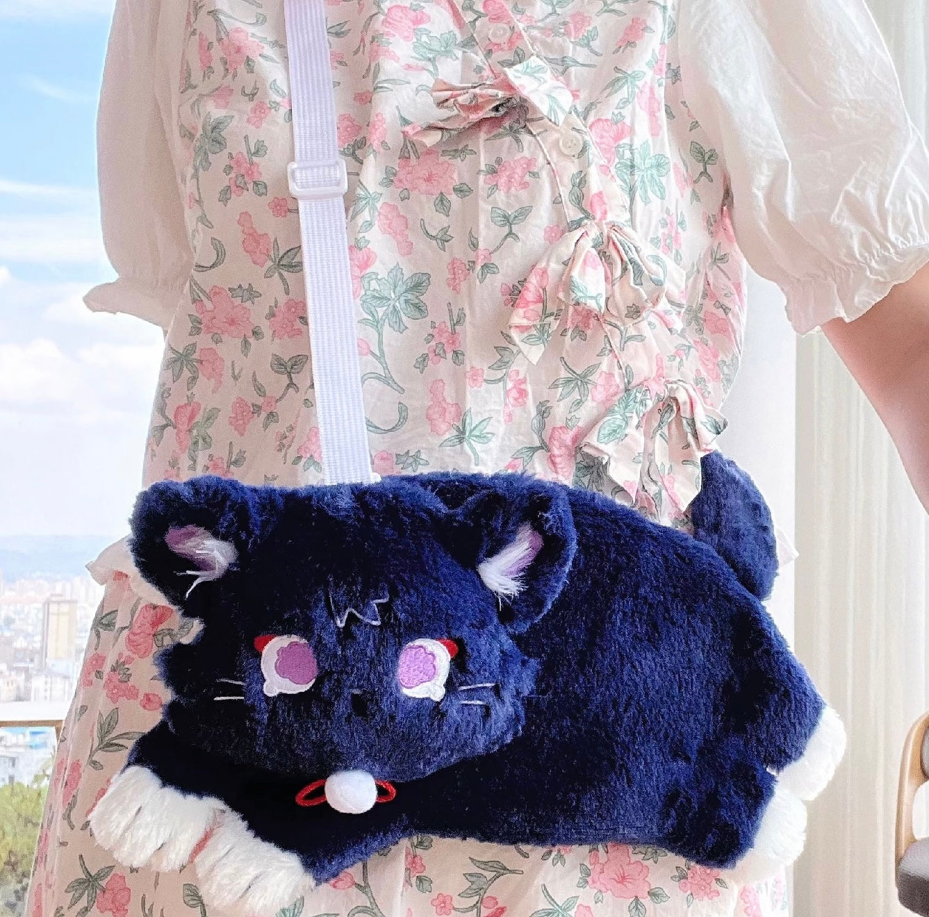 スマイルハウス 原神ファンアート スカラムーシュ キャット クロスボディバッグ