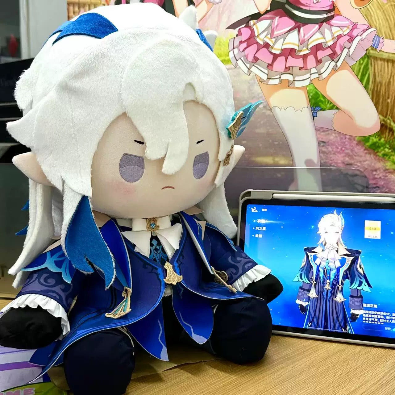【Free Shipping】Smile House Genshin Impact Plushies Neuvillette Staring Eyes 40CM Plush Doll