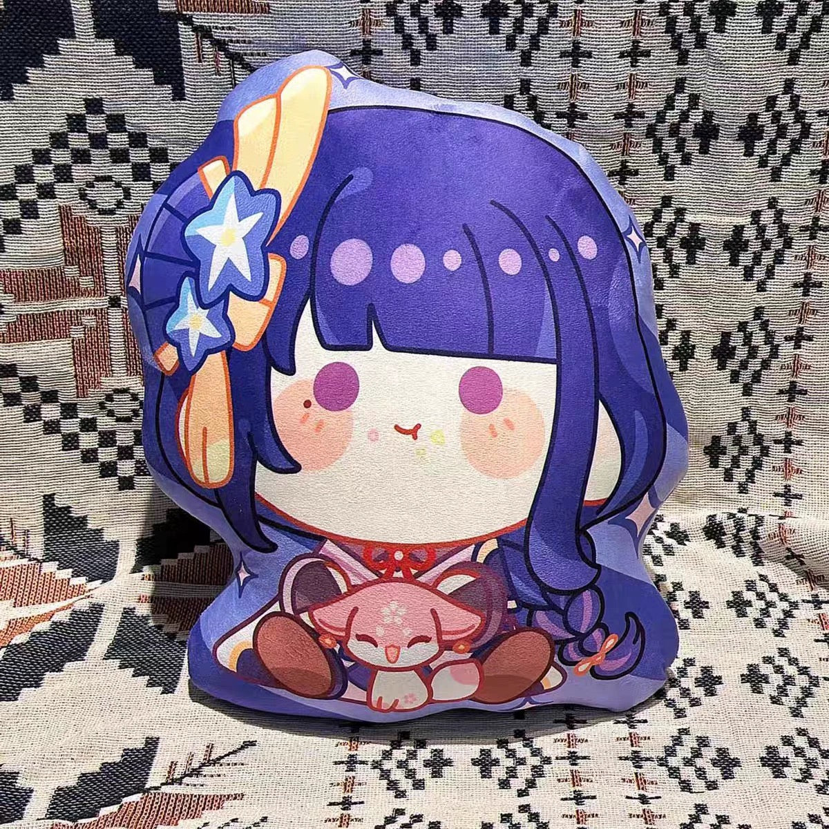 Smile House Genshin Impact Pillow Raiden Shogun Plush Doll 38CM