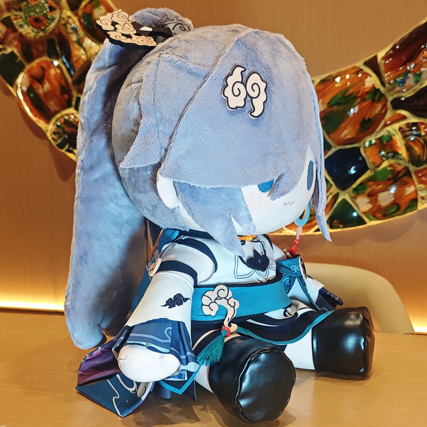 Smile House Honkai Impact 3: Fuhua Azure Empyrea battlesuit 40CM Staring Eyes Plush Doll