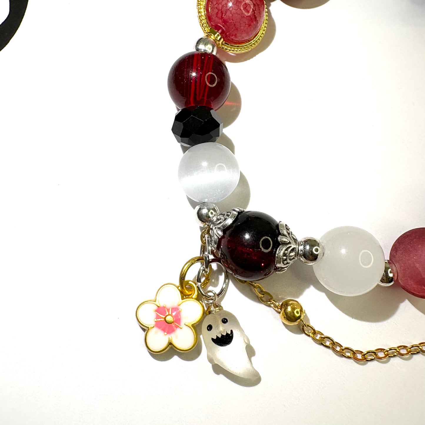 Smile House Genshin Impact Hutao Hu Tao Cherries Snow-Laden Inspired Round Bracelet