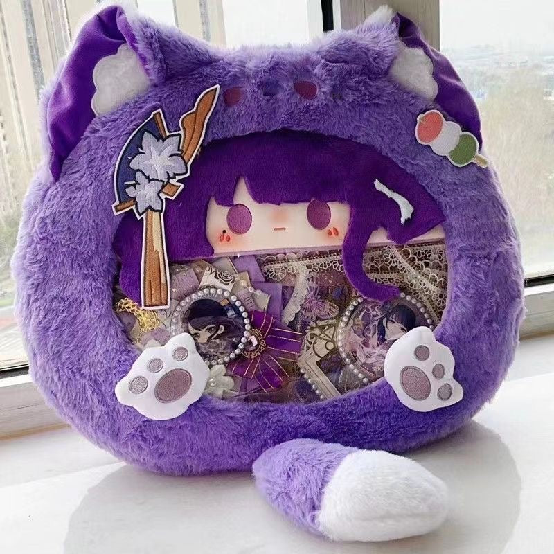 スマイルハウス 原神バアル雷電シュゴウ ぬいぐるみクロスボディバッグ バックパック