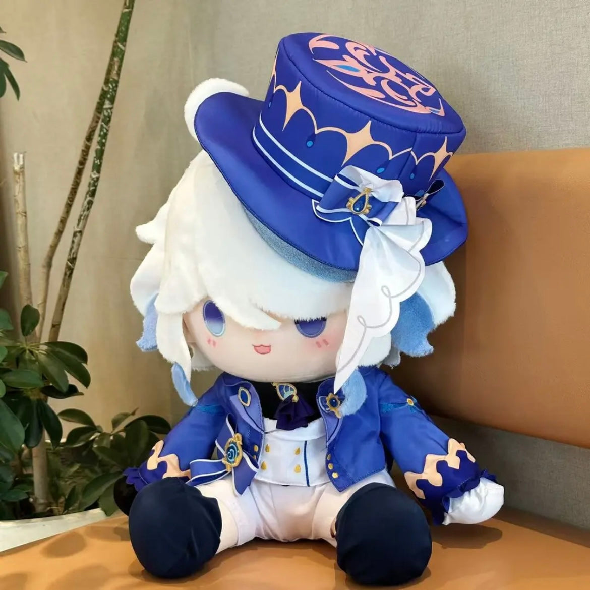 Smile House Genshin Impact Plushies Staring Furina White Ver 40CM Plush Doll