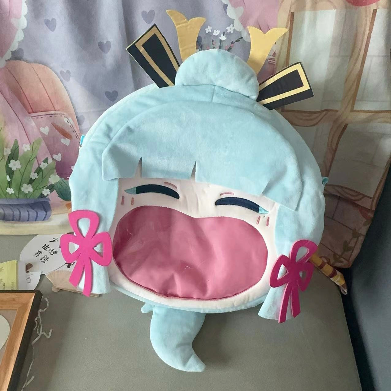 Smile House Game Genshin Impact Kamisato Ayaka Backpack Crossbody Bag