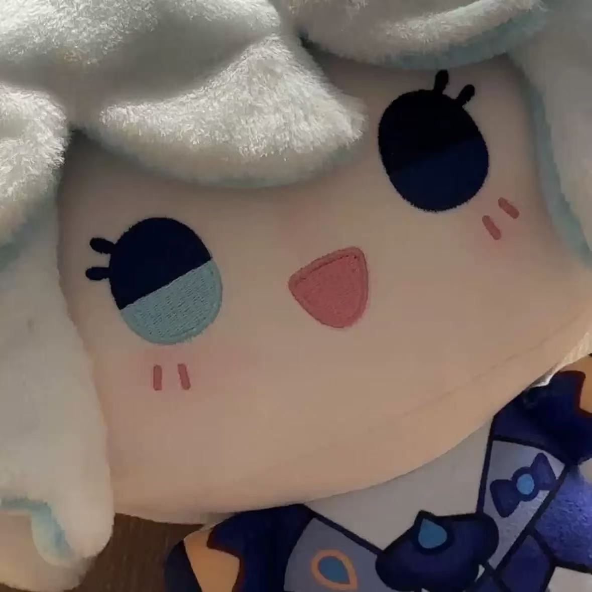 Smile House Fanmade Plushies Female Blue Big Head With Removable Hat 30CM Plush Doll