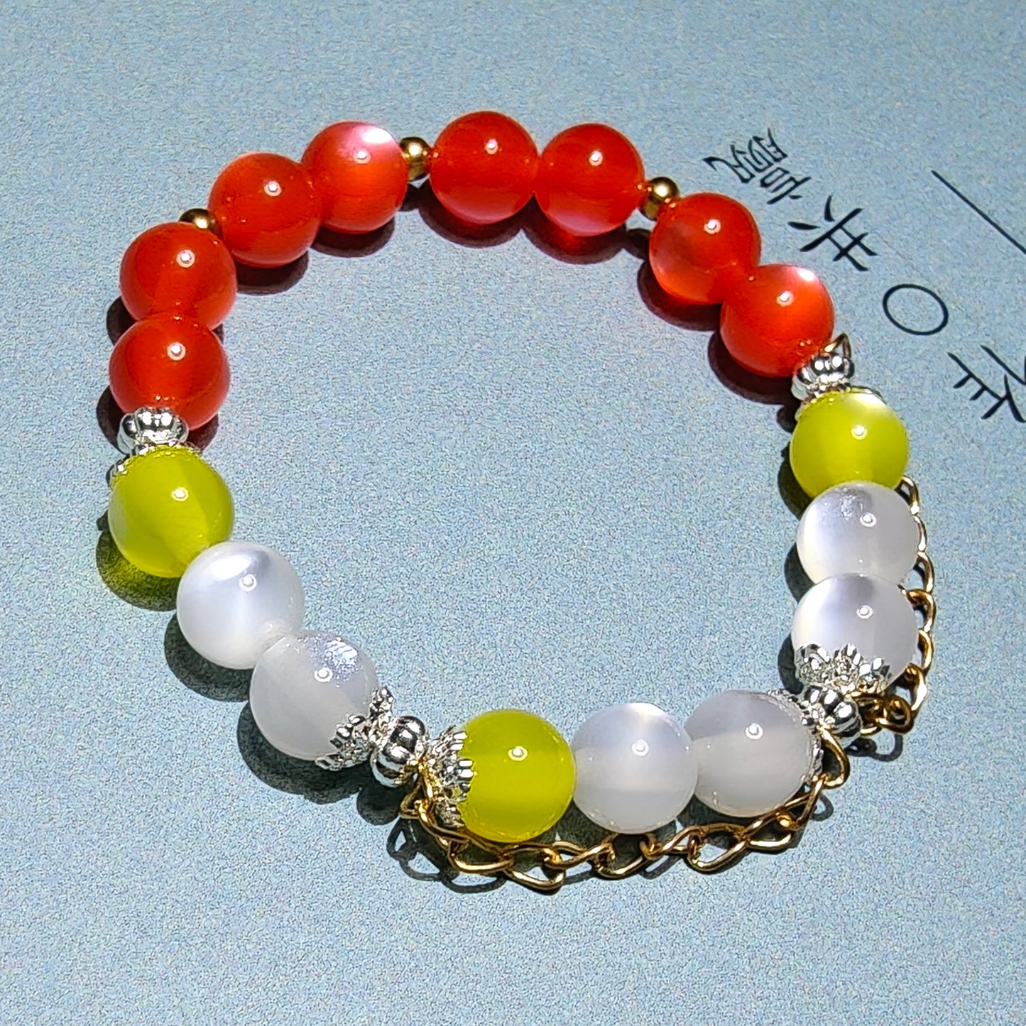 Smile House KPop Demon Hunters Huntrix Mira ALL White Performance Suit Inspired Round Beads Bracelet
