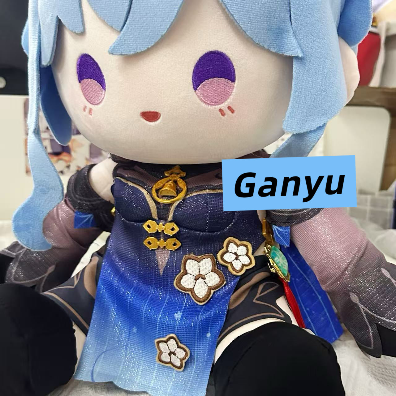 Smile House Genshin Impact Plushies Ganyu New Outfit Twilight Blossom Staring Eyes 40CM Plush Doll