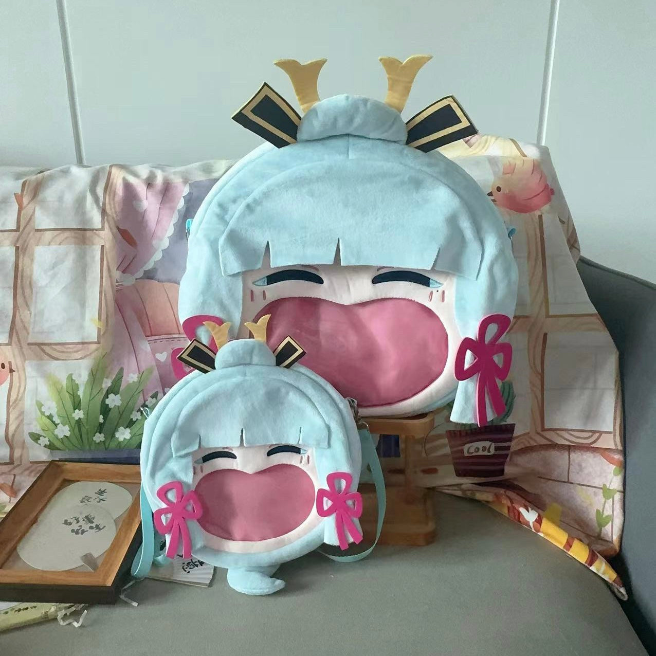 Smile House Game Genshin Impact Kamisato Ayaka Backpack Crossbody Bag