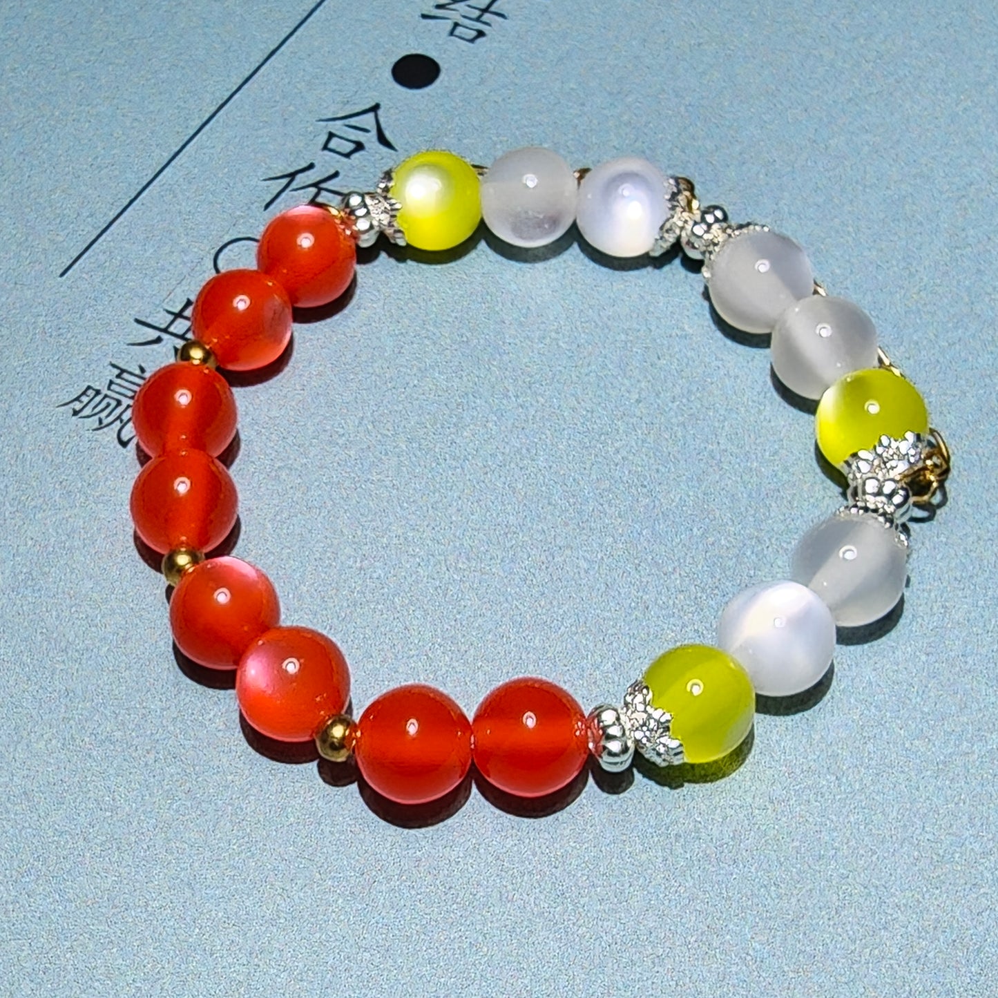 Smile House KPop Demon Hunters Huntrix Mira ALL White Performance Suit Inspired Round Beads Bracelet