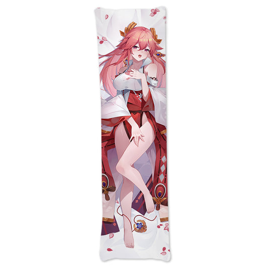 Smile House Genshin Impact Yae Miko Body Pillow Cover Two Sides Image