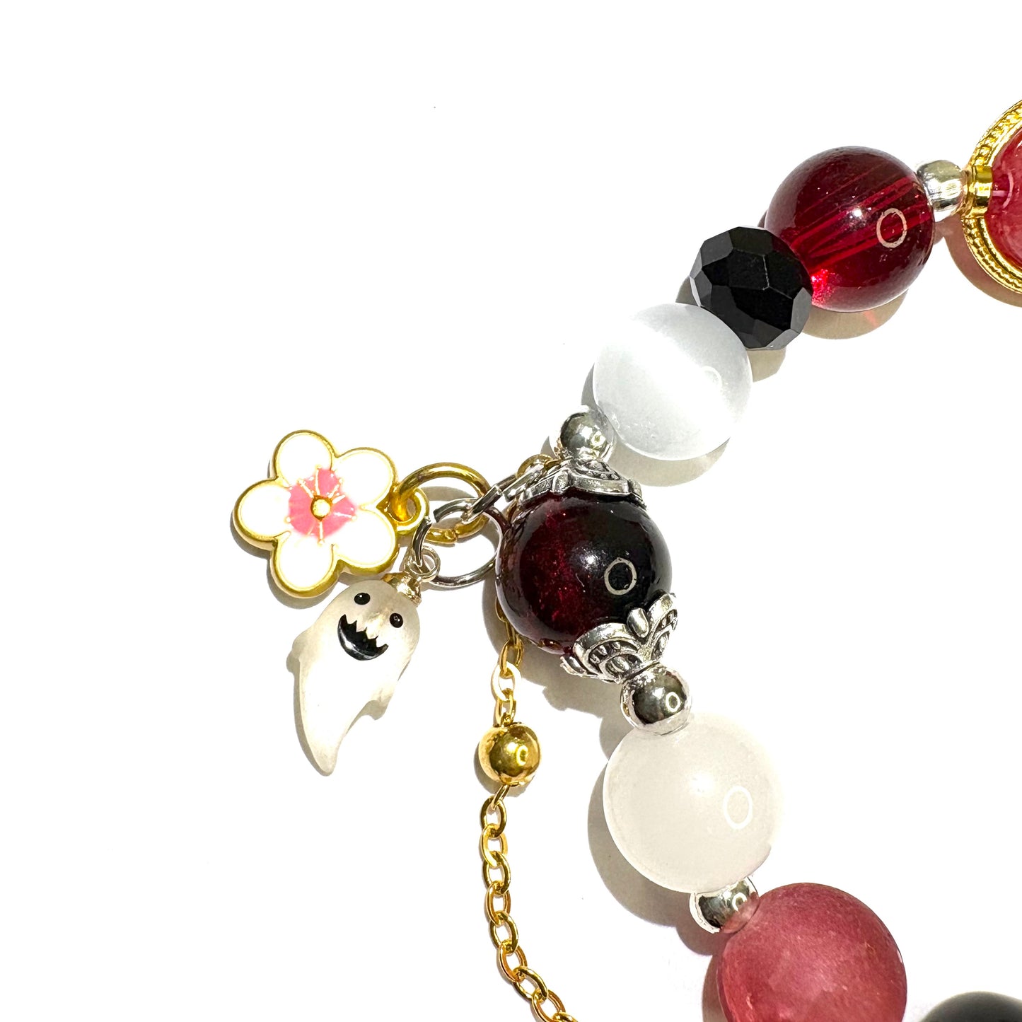 Smile House Genshin Impact Hutao Hu Tao Cherries Snow-Laden Inspired Round Bracelet