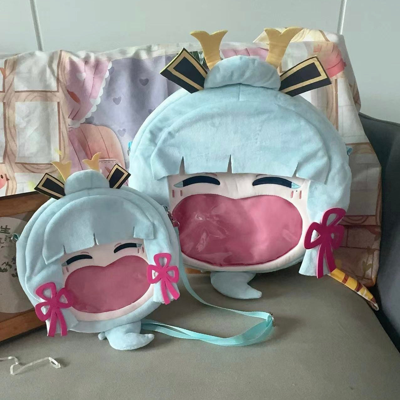 Smile House Game Genshin Impact Kamisato Ayaka Backpack Crossbody Bag