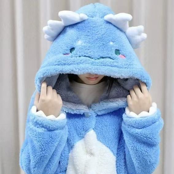 Smile House Fanmade Cute Plush Doll Blue Plushies Pajamas Sleepwear