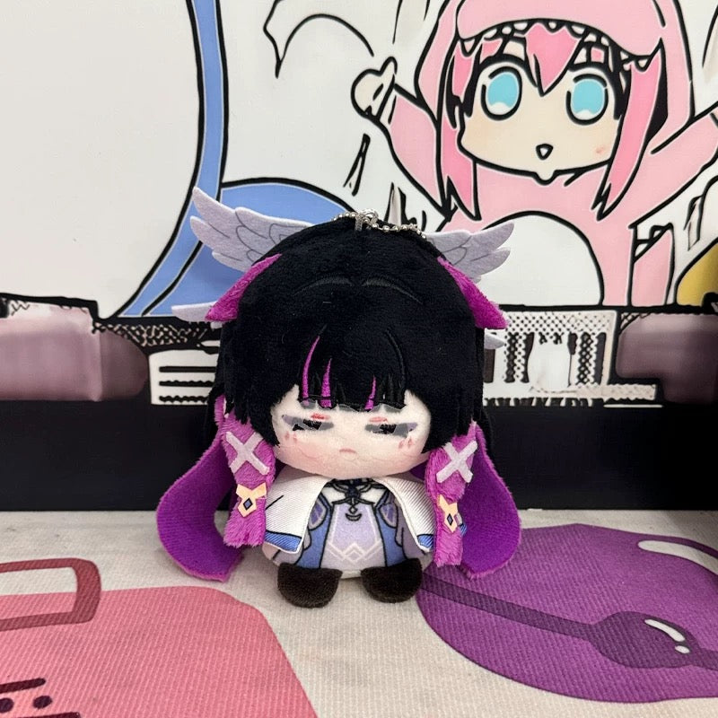 Smile House Fanart Black Yellow Hair Brown Girl Cloak Plush Doll 12CM