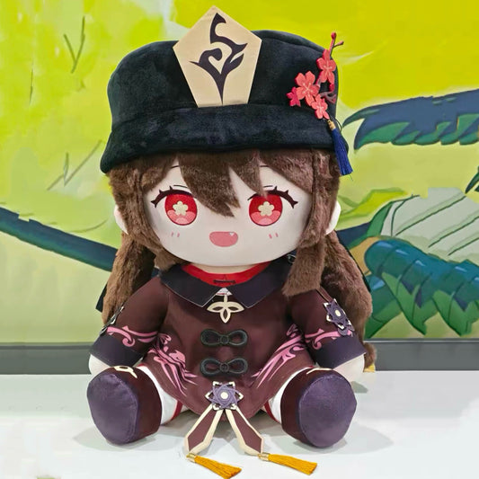 Smile House Fanart Brown Plushies 40CM Big Eyes With Hat Plush Doll Style4