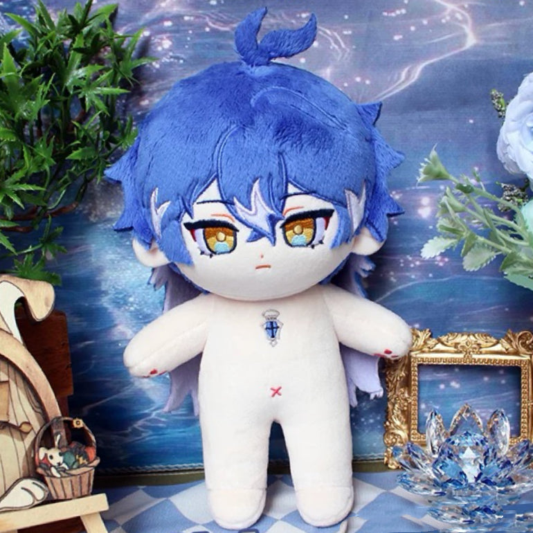 Smile House Fanmade Plushies Big Eyes Blue Hair Man Plush Doll 20CM