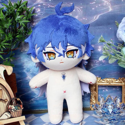 Smile House Fanmade Plushies Big Eyes Blue Hair Man Plush Doll 20CM