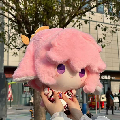 Smile House Fanmade Plushies Female Pink Big Head 30CM Plush Doll With Headpiece
