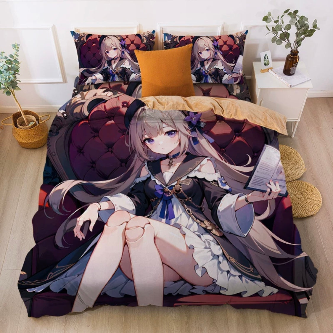 Smile House Honkai: Star Rail Character Quilt Cover Set With Pillow Cover