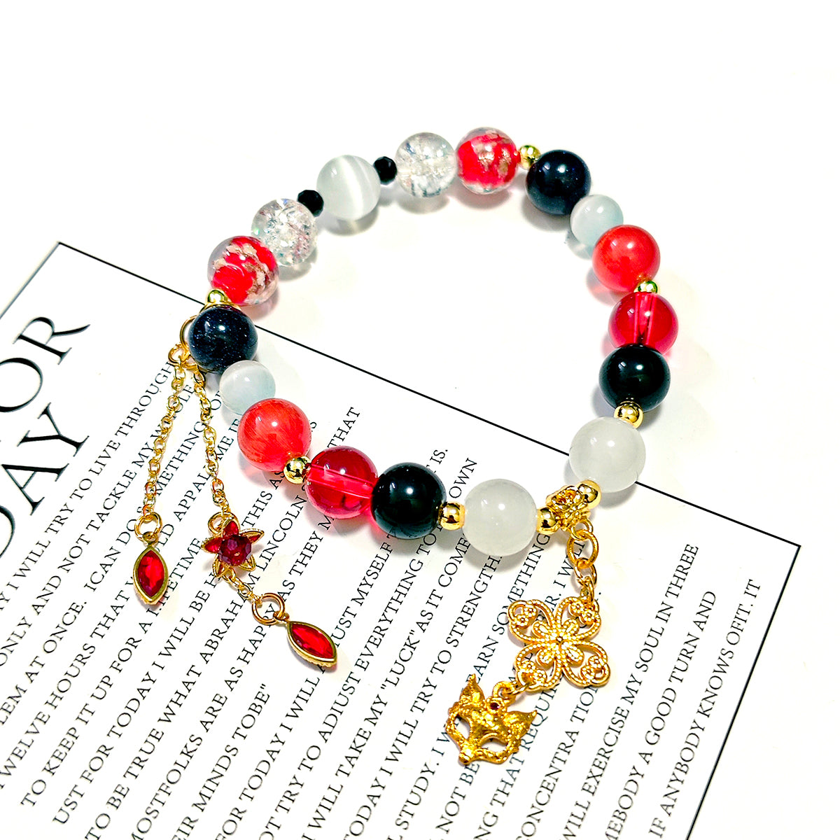 Smile House Fanmade Inspired Handemade Round Bracelet With Fox Beads