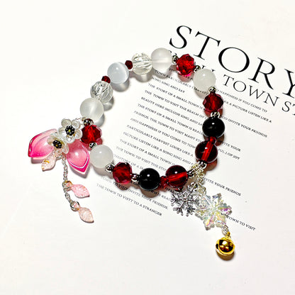 Smile House Fanmade Inspired Handemade Round Bracelet Red With Black