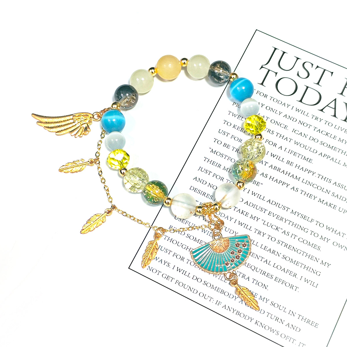 Smile House Fanmade Inspired Handemade Yellow Round Bracelet