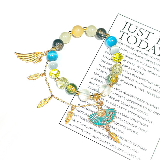 Smile House Fanmade Inspired Handemade Yellow Round Bracelet