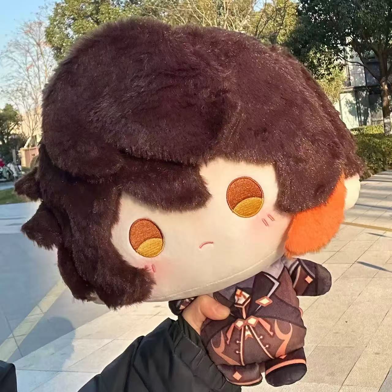 Smile House Fanmade Plushies Male Dark Brown Big Head 30CM Plush Doll