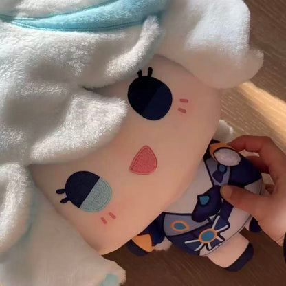 Smile House Fanmade Plushies Female Blue Big Head With Removable Hat 30CM Plush Doll