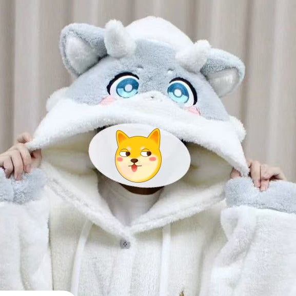 Smile House Fanmade Cute Plush Doll White Plushies Pajamas Sleepwear