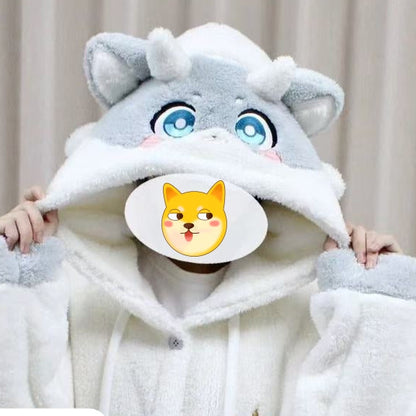 Smile House Fanmade Cute Plush Doll White Plushies Pajamas Sleepwear