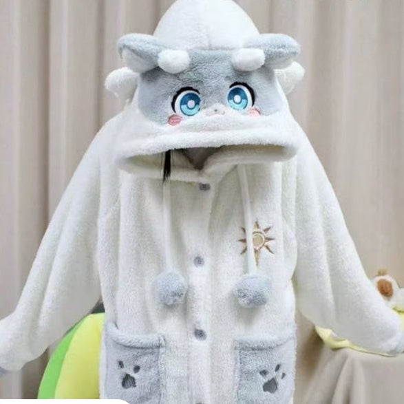 Smile House Fanmade Cute Plush Doll White Plushies Pajamas Sleepwear