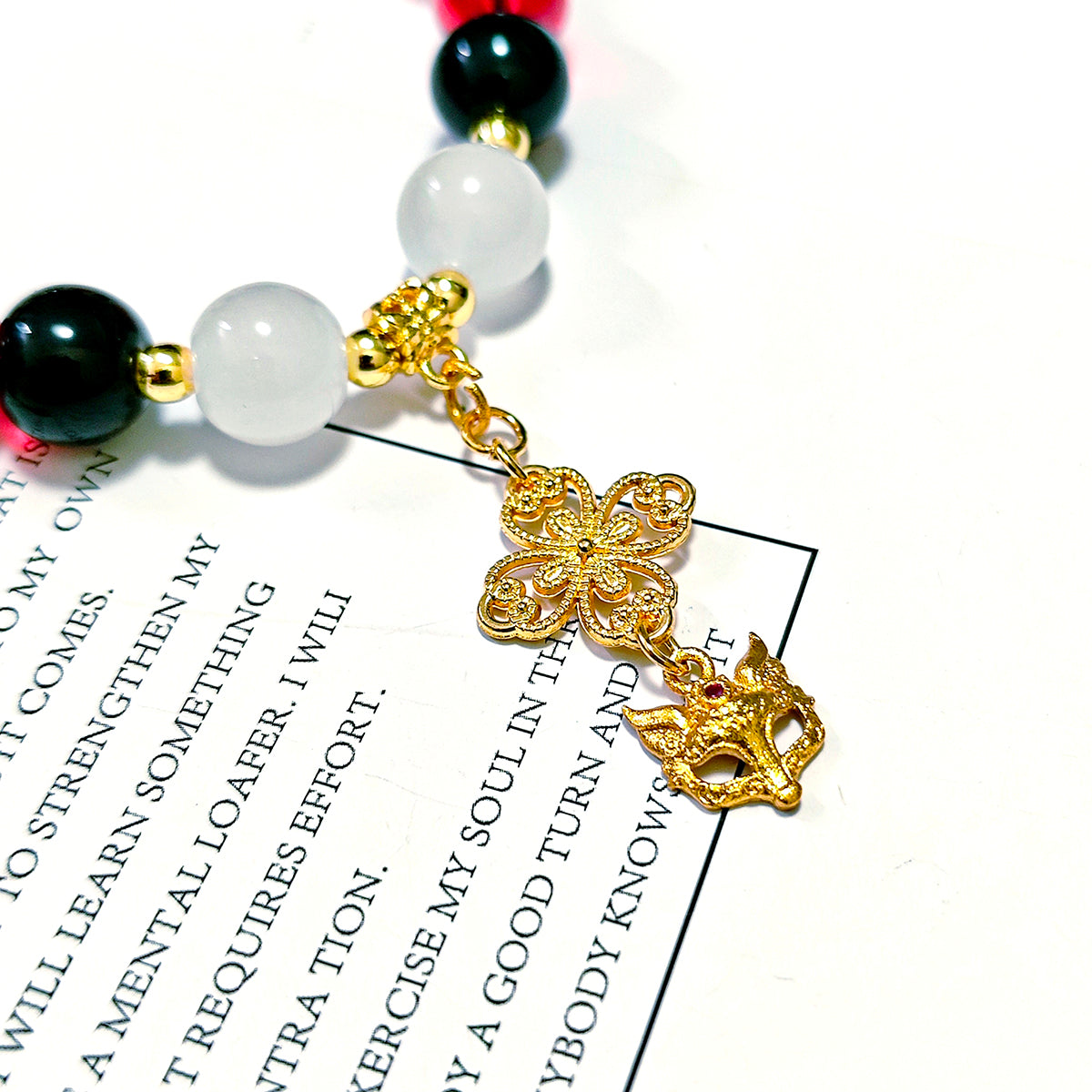 Smile House Fanmade Inspired Handemade Round Bracelet With Fox Beads