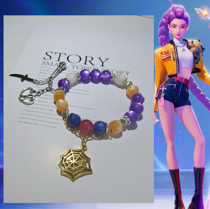 Smile House Kpop Demon Hunters Huntrix Rumi~How It's Done~ Performance Inspired Round Beads Bracelet