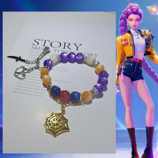 Smile House Kpop Demon Hunters Huntrix Rumi~How It's Done~ Performance Inspired Round Beads Bracelet