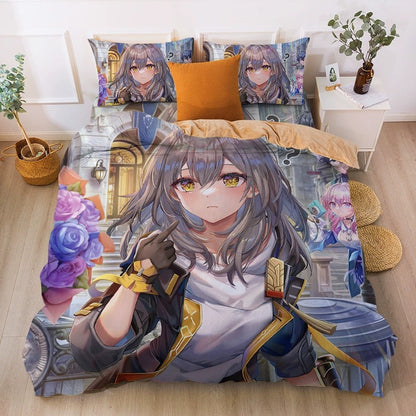 Smile House Honkai: Star Rail Character Quilt Cover Set With Pillow Cover