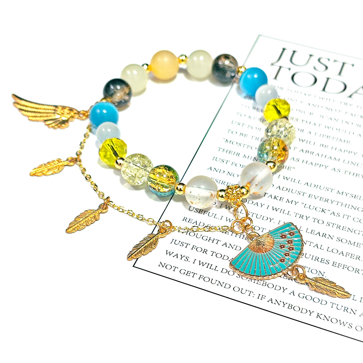 Smile House Fanmade Inspired Handemade Yellow Round Bracelet